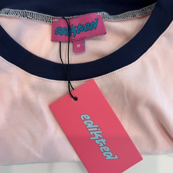 Edikted Pink Italia Long Sleeve Tee - Picture 4 of 4